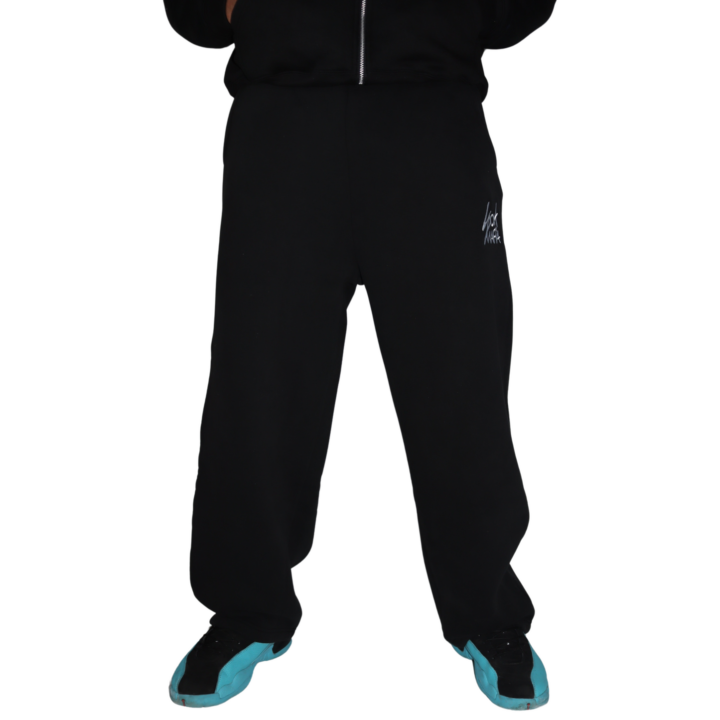 WASHED - OPEN LEG JOGGER / BLACK