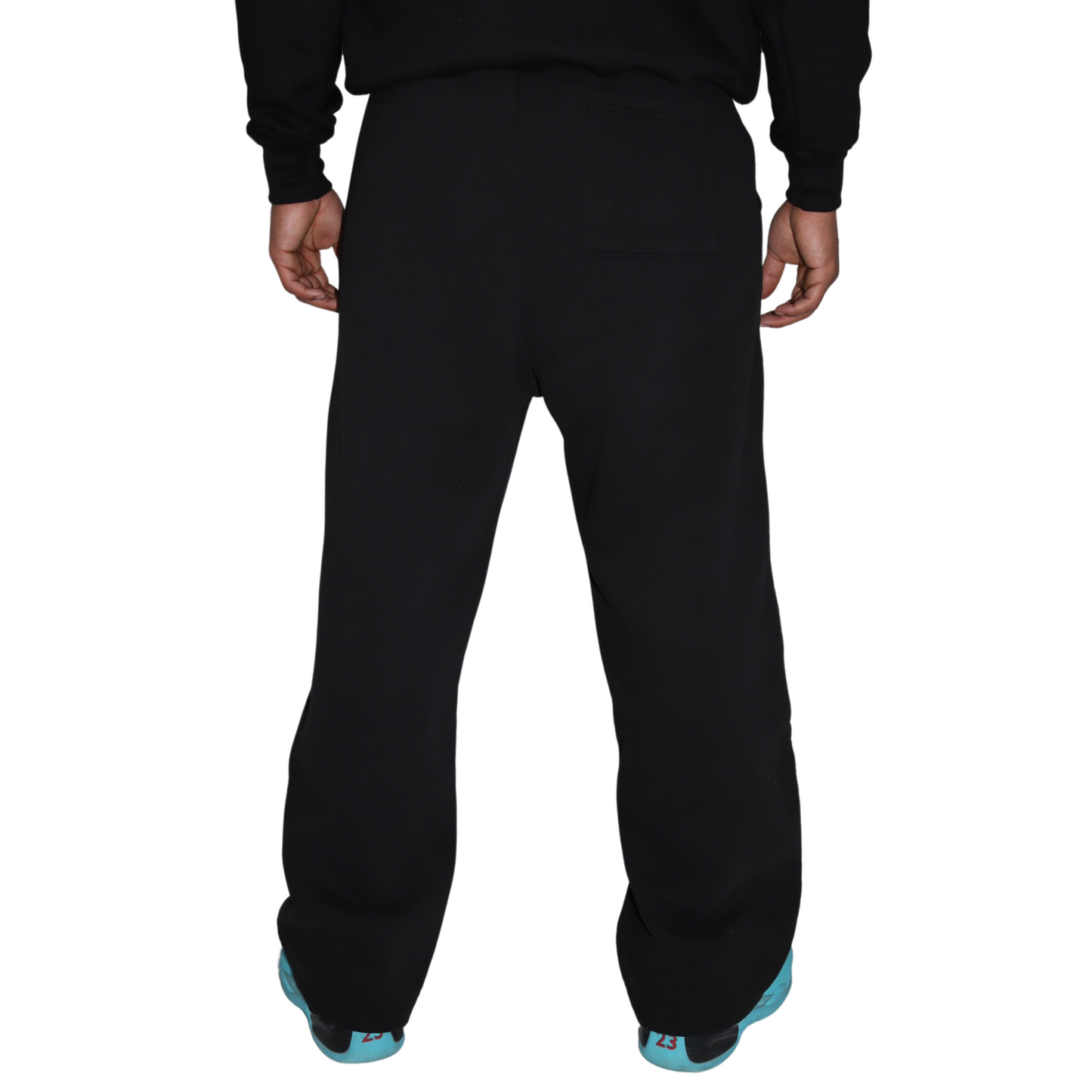 WASHED - OPEN LEG JOGGER / BLACK
