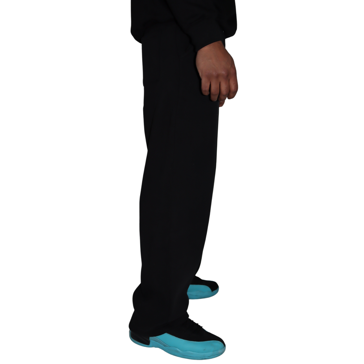 WASHED - OPEN LEG JOGGER / BLACK