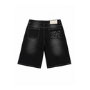 STONE WASHED JORT / BLACK
