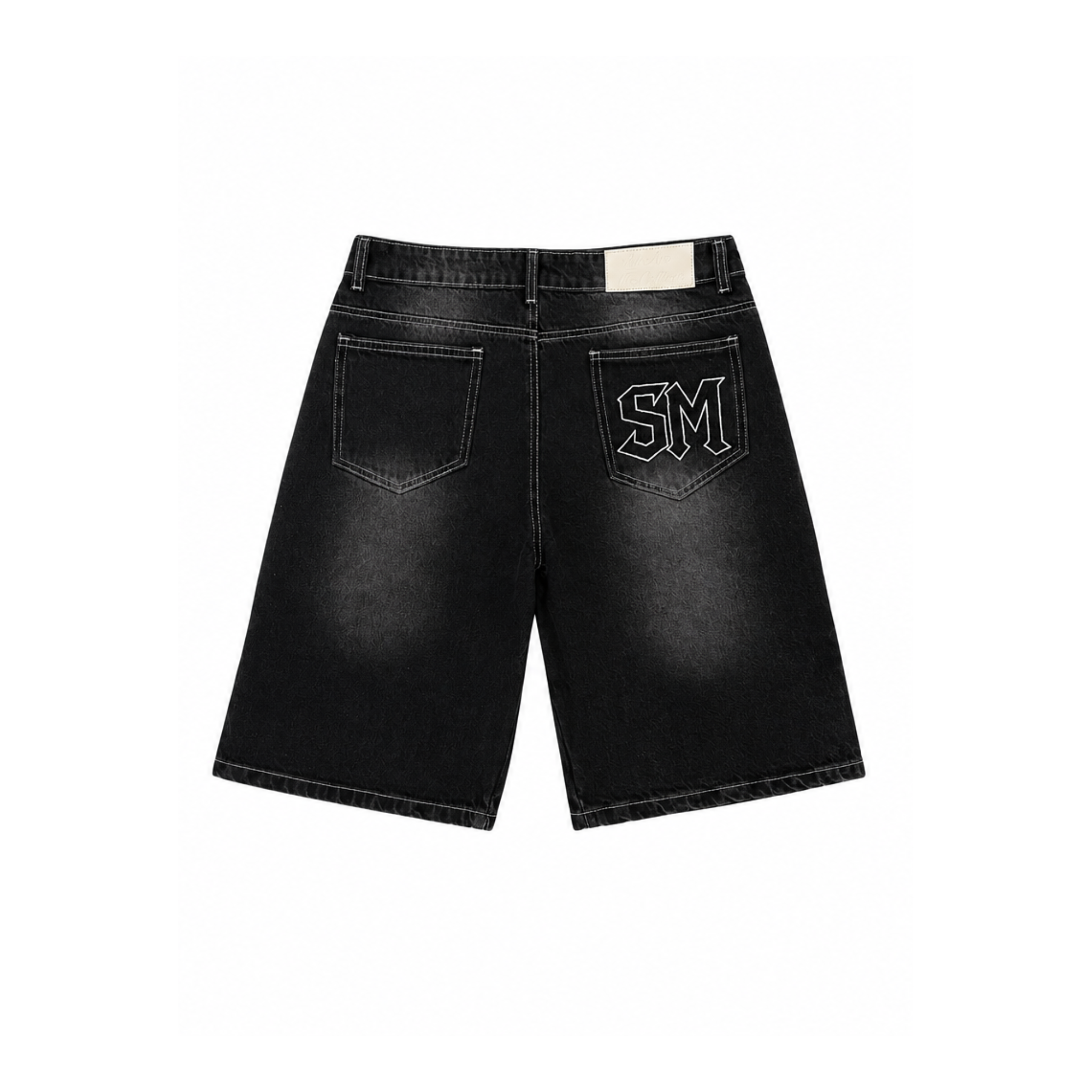 STONE WASHED JORT / BLACK