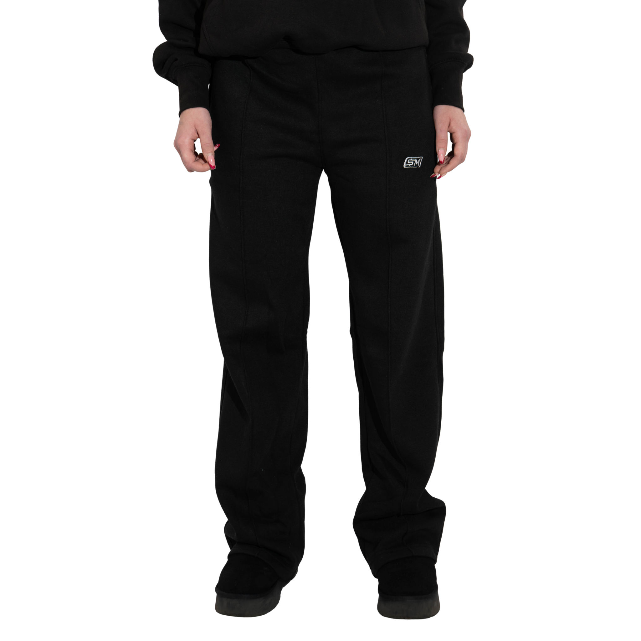 WIDE LEG JOGGER - BLACK