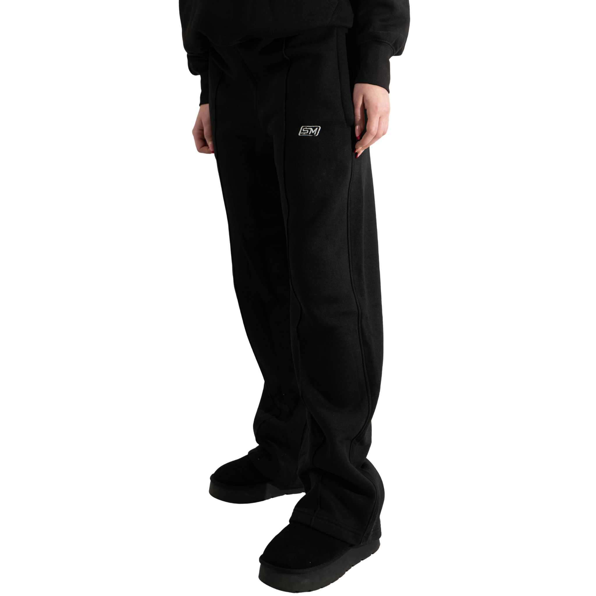 WIDE LEG JOGGER - BLACK
