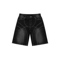 STONE WASHED JORT / BLACK