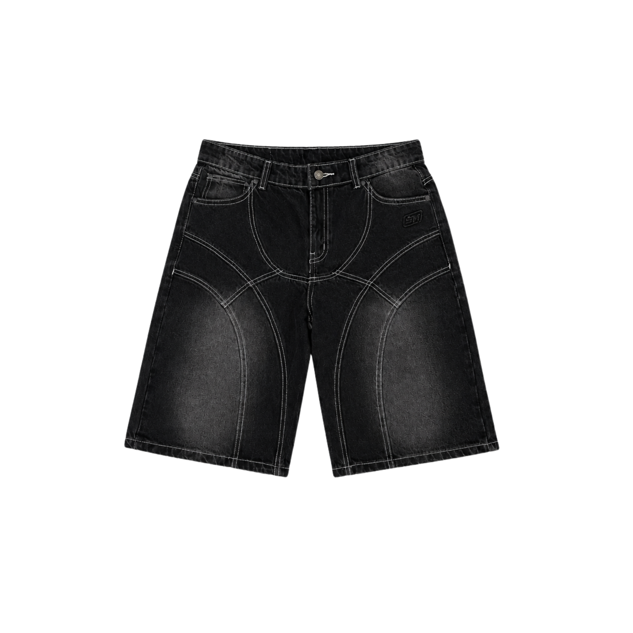 STONE WASHED JORT / BLACK