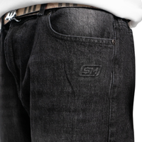 WASHED DENIM / BLACK