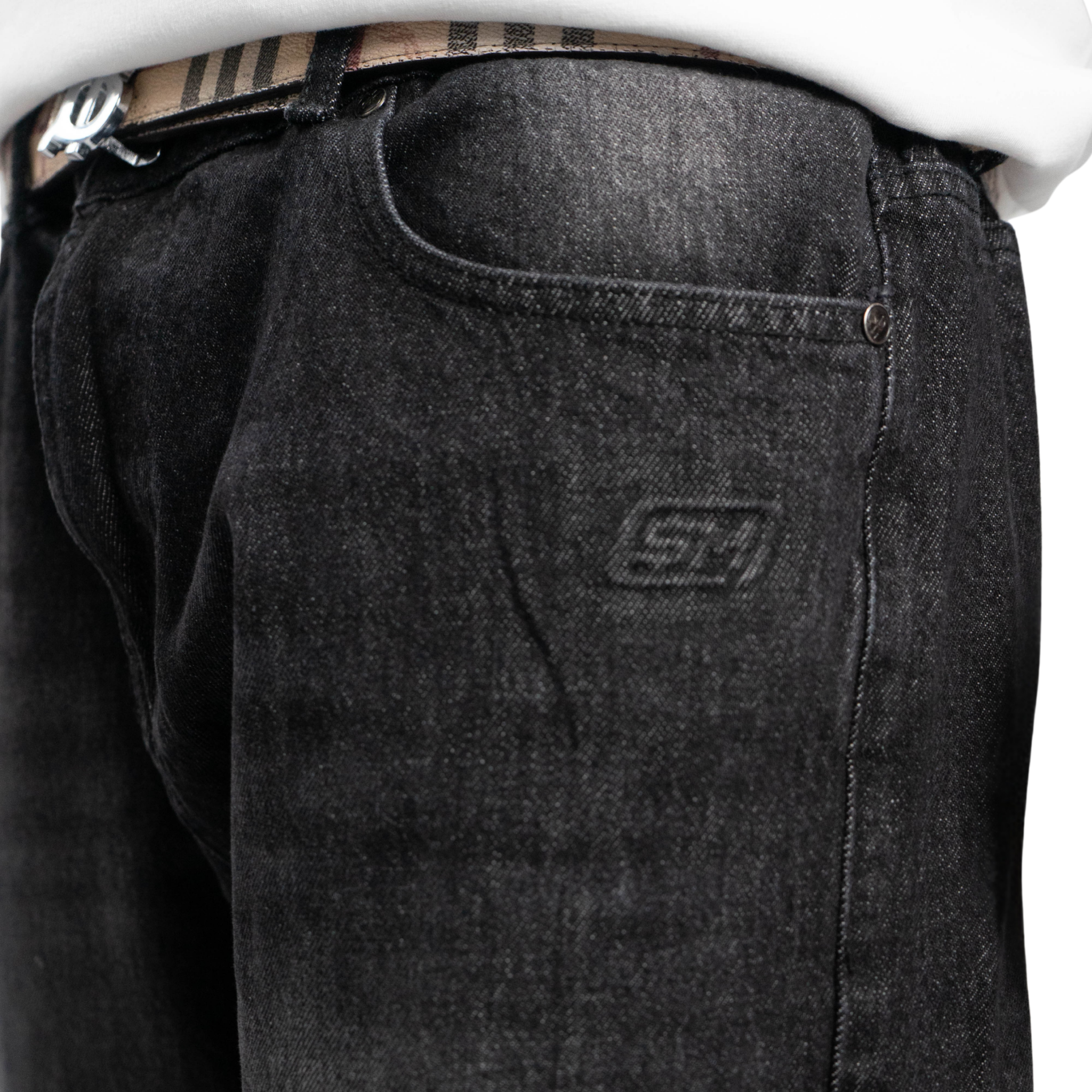 WASHED DENIM / BLACK