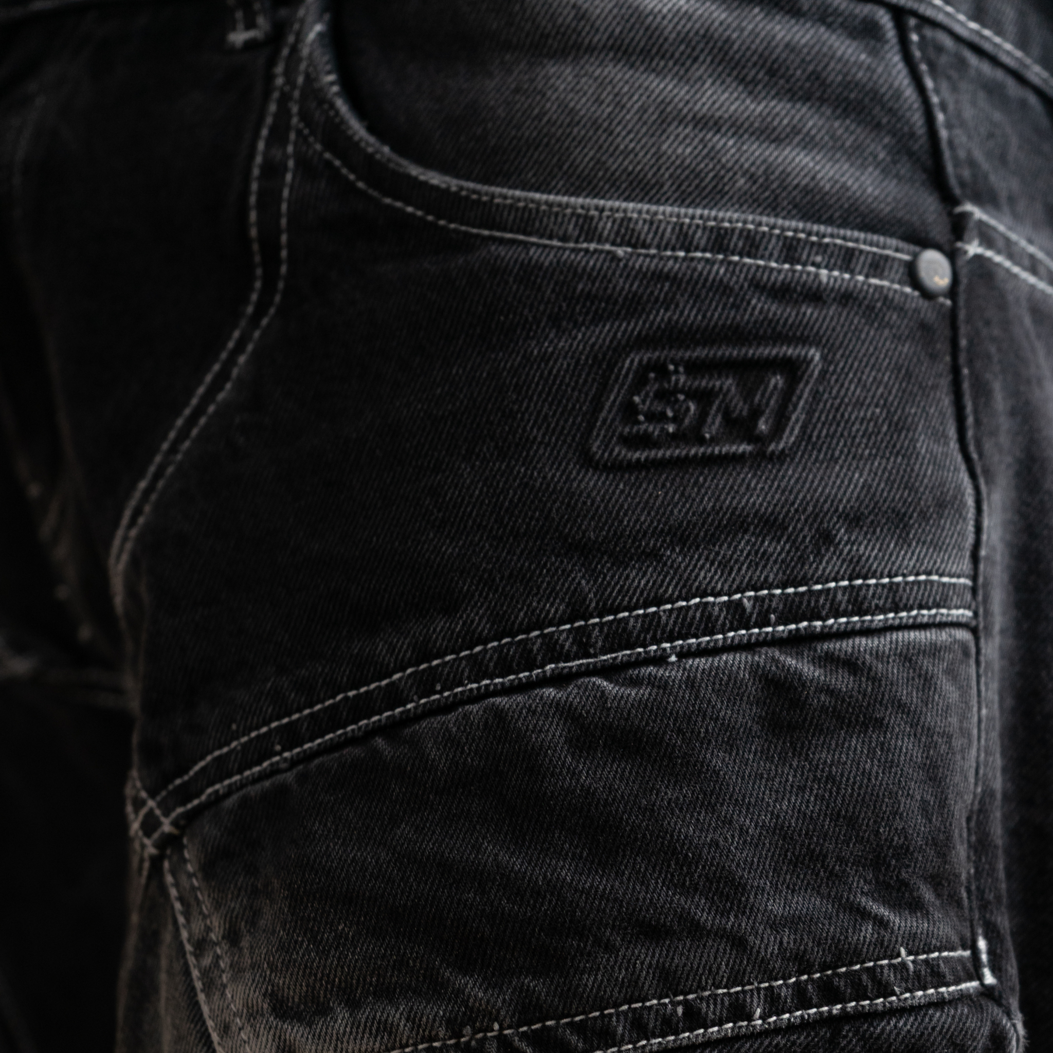 STONE WASHED JORT / BLACK