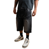 STONE WASHED JORT / BLACK