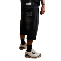 STONE WASHED JORT / BLACK