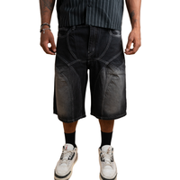 STONE WASHED JORT / BLACK