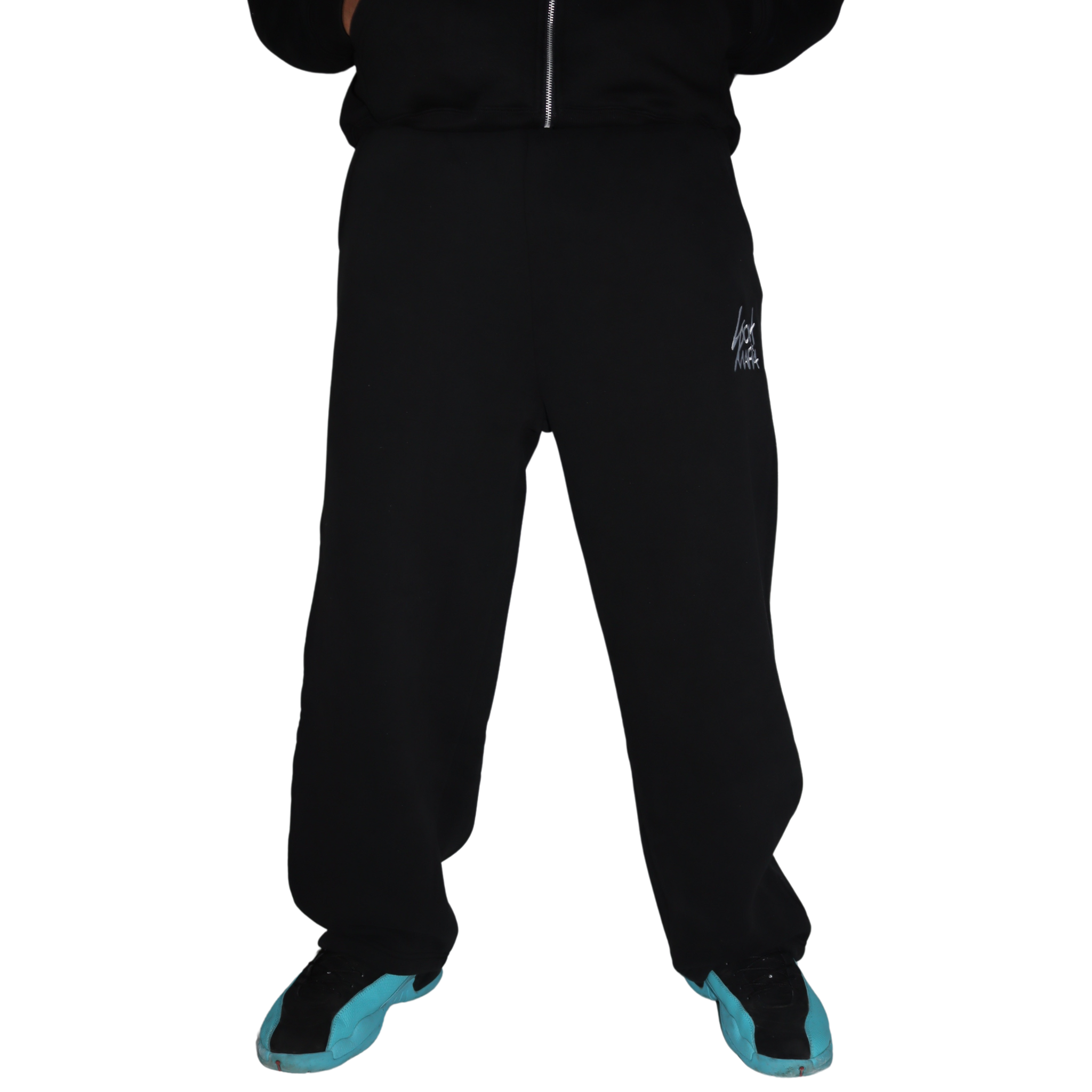 WASHED - OPEN LEG JOGGER / BLACK