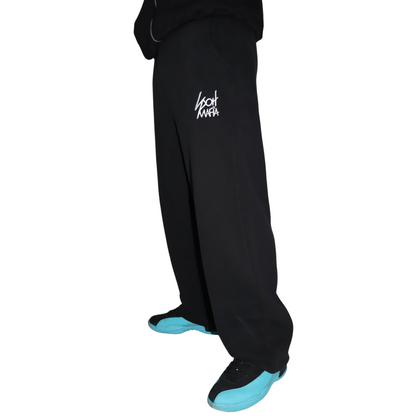WASHED - OPEN LEG JOGGER / BLACK